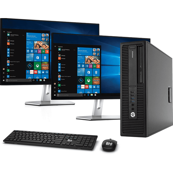 Restored HP 800 G1 SFF Computer Desktop PC, Intel Core i5 3.2GHz Processor, 8GB Ram, 128GB M.2 SSD, 500GB HDD, BTO Wireless Keyboard & Mouse, Wifi (Refurbished)
