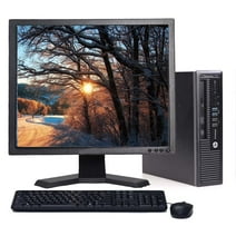 Restored HP 800G1 Desktop PC with Intel Core i5 Processor 4GB Memory 256GB SSD Hard Drive DVD Wi-Fi and 19" LCD Windows 10 Computer (Refurbished)