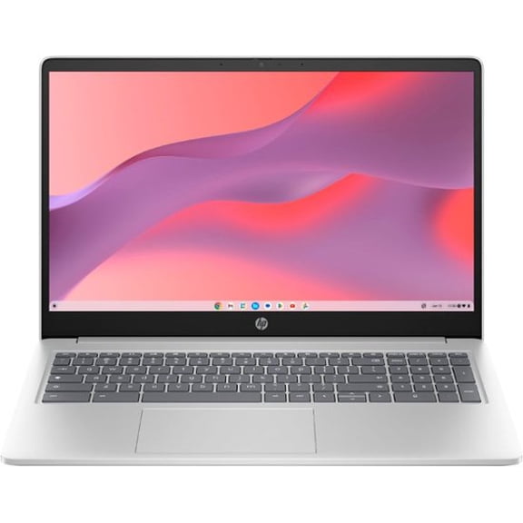 Restored HP Chromebook 15a-nb0013dx 15.6" Intel Processor N200 3.2 GHz up to 3.7 GHz 8GB RAM 64GB eMMC Intel UHD Graphics ChromeOS, Silver - 7J267UA