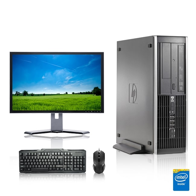 Restored HP DC Desktop Computer 3.3 GHz Core i3 Tower PC, 8GB, 160GB HDD, Windows 10 Home x64, Office 365 Essentials, 19" Monitor , USB Mouse & Keyboard (Refurbished) - image 1 of 4