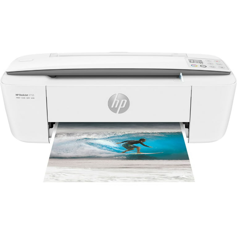 Restored HP DeskJet 3755 NO INK Compact AllinOne Wireless Printer with  Mobile Printing, Instant Ink ready NO INK (Gray) (Refurbished) 