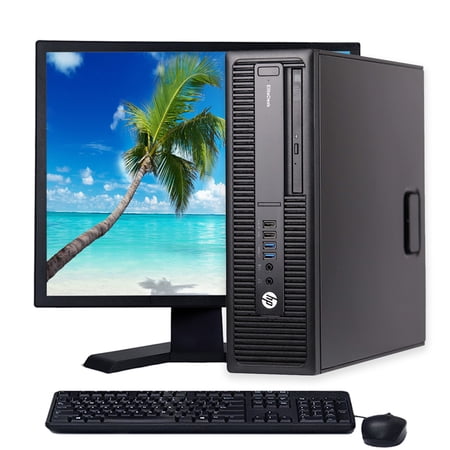 Restored HP Desktop Computer G1 Intel Core i5 8GB RAM 256GB SSD Keyboard Mouse Wi-Fi 22" LCD Monitor Windows 10 PC (Refurbished)