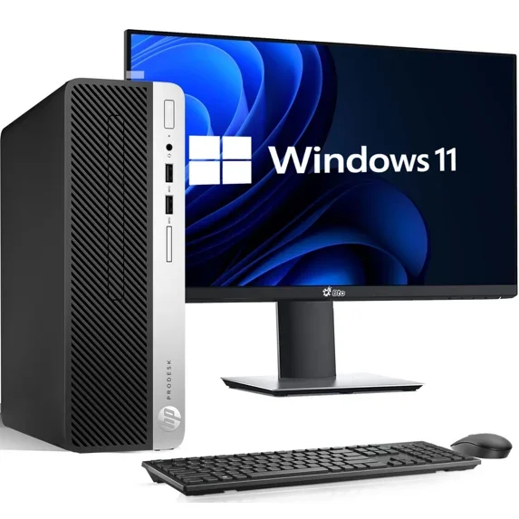 Restored HP Desktop Computer ProDesk 600 G3 PC Intel Quad-Core i7-6700 upto 4.0GHz, 16GB Ram, 512GB SSD, New 24 inch Screen, WiFi, Windows 11 Pro (Refurbished)