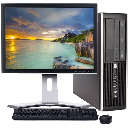 Restored HP Desktop Computer Tower Windows 10 Intel Core i3 Processor 8GB Memory 250GB Hard Drive DVD Wi-fi with a 19" LCD (Refurbished)