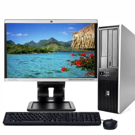 Restored HP Desktop PC Bundle Windows 10 Core 2 Duo Processor 4GB Ram 1TB Hard Drive DVD Wifi with a 17" LCD (Refurbished)
