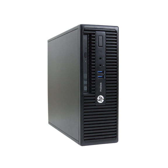 Restored HP Desktop Tower Computer, Intel Core i5-7500, 16GB RAM, 256GB SSD, DVD, Windows 10 Pro, Black, 400 G3 (Refurbished)