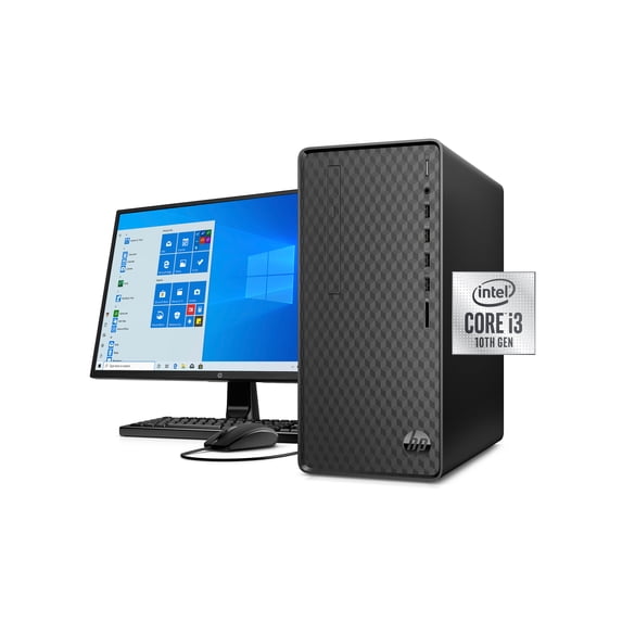 Restored HP Desktop Towers Computer, Intel Core i3-10100, 8GB RAM, 1TB HD, Windows 10, Black, M01-F1033wb (Refurbished)