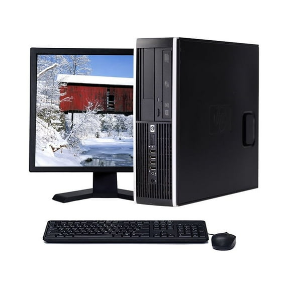 Restored HP Elite 6000 Tower Desktop Computer Intel Core 2 Duo Processor 4GB RAM 160GB HD DVD Wi-Fi with a 19" LCD Monitor DVD DisplayPort VGA USB Keyboard + Mouse-Windows 10 Desktop PC (Refurbished)