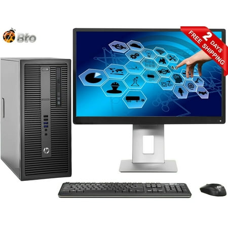 Restored HP Elite/Pro G2 Desktop Tower Computer, Intel Core i5 6th Gen. Processor, 16GB DDR4 Ram, 256GB M.2 SSD, 19 inch LCD, Bto Keyboard and Mouse, Wi-Fi, Windows 10 Pro PC (Refurbished)