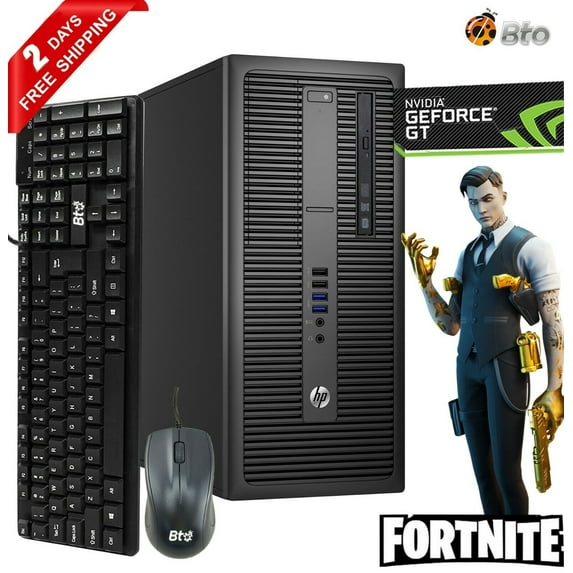 Restored HP Elite/Pro G2 Gaming Computer Tower Desktop PC, Intel Core i5 6th Gen. Processor, 8GB DDR4 Ram, 128GB M.2 SSD, 500GB HDD, NVIDIA GeForce GT 730 4GB HDMI, Wi-Fi Windows 10 (Refurbished)