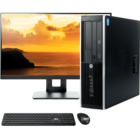 Restored HP Elite SFF Desktop Computer PC, Intel Core i7 3.4GHZ Processor, 16GB Ram, 256GB M.2 SSD, WiFi & Bluetooth, BTO Wireless keyboard And Mouse, 19 Inch FHD LED Monitor, Windows 10 (Refurbished)