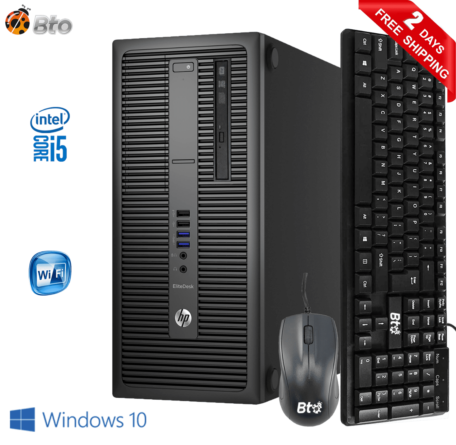Restored Hp Elitedesk 800 G2 Desktop Tower Computer Intel Core I3 6th Gen Processor 8gb Ddr4 6339