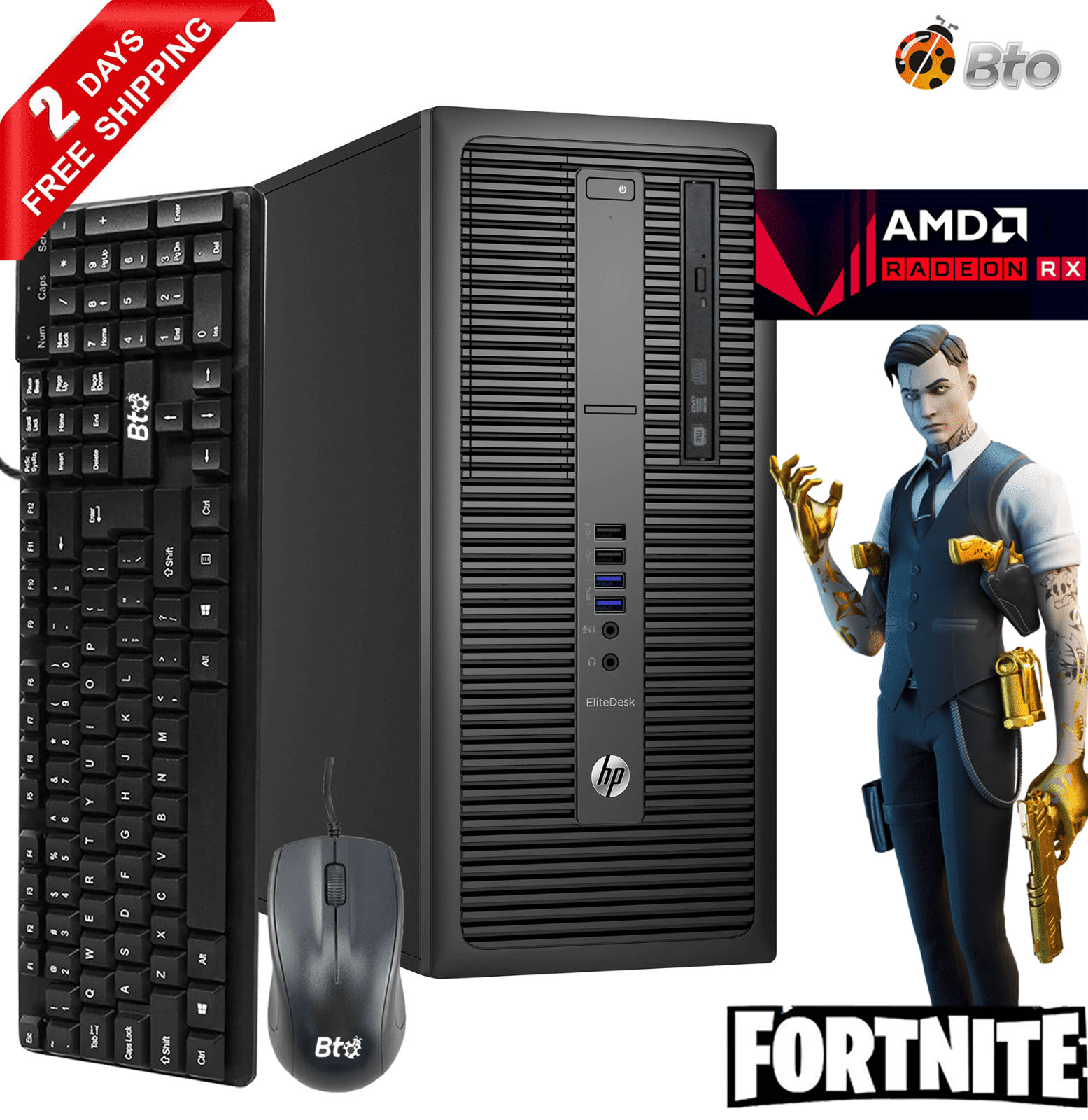 Restored HP EliteDesk 800 G2 Gaming Computer Tower, Intel Core i3 