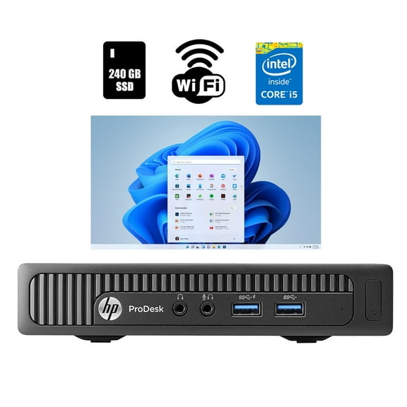 Restored HP EliteDesk 800 G2 Micro Computer Core i5 16GB Ram 240GB SSD wi-Fi Windows 11 Pro (25H2) (Refurbished)