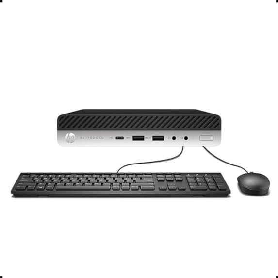 Restored HP EliteDesk 800 G4 Mini Desktop | Core i5 - 8500T - 512GB SSD Hard Drive - 16GB RAM | 6 cores @ 3.5 GHz Win 10 Pro Black (Refurbished)