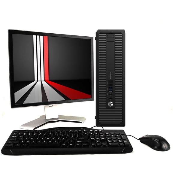 Restored HP EliteDesk 800G1 Business Desktop Computer, Intel Core i5, 16GB RAM, 1TB HD, DVD-ROM, Windows 10 Home, Black (Refurbished)
