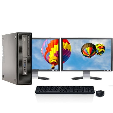 Restored HP G1 Desktop Computer Core i5 Processor 3.2GHz 8GB RAM 2TB HDD Dual 19" LCD Windows 10 (Refurbished)