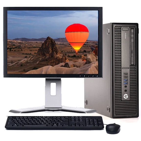 Restored HP G1 Desktop Computer SFF Windows 10 Intel Core i3 8GB Memory 256GB SSD DVD Wi-Fi with a 19" LCD - Desktop PC (Refurbished)