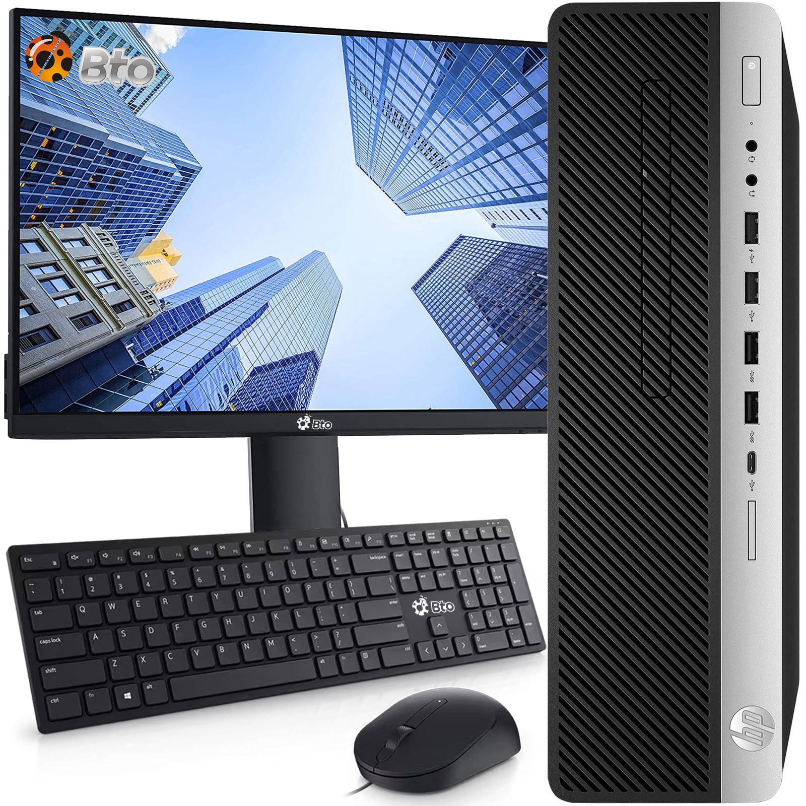 Restored HP G3 Desktop Computer PC SFF Intel Quad Core i7-6700 Processor, 16GB DDR4 Ram, 1TB SSD, New 22" LED Screen Bto Wi-Fi Windows 10 Pro (Refurbished)