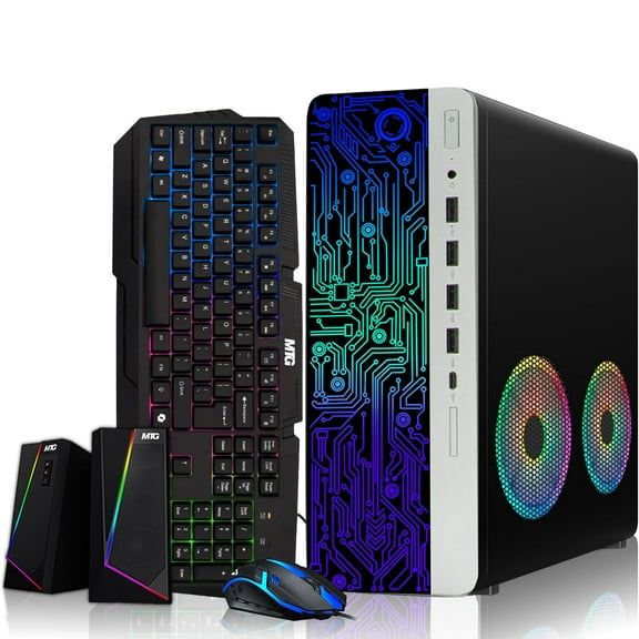 Restored HP G3 Desktop PC,Intel i3,16GB RAM,256GB SSD,RGB Speaker,RGB Keyboard with AI-Enabled Copilot Key Mouse,2X ARGB Fan WiFi,Windows 11 Pro