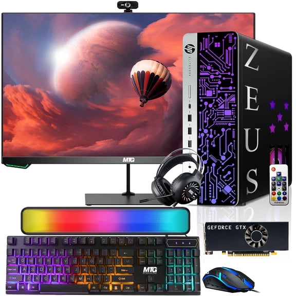 Restored HP G3 Gaming Desktop PC,Intel Core i7 6th Gen,GTX 1050 TI 4GB GDDR5,16GB RAM,1TB SSD+2TB HDD,27 Inch 165hz Gaming Monitor,RGB Kit,Windows 11 Pro