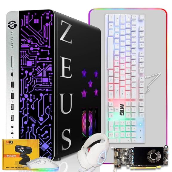 Restored HP G3 PC,Intel i5 6th Gen,RX 550 Graphics,16GB RAM,1TB SSD|2TB HDD,4 in 1 Gaming Kit,Webcam,WiFi,Windows 11 Pro