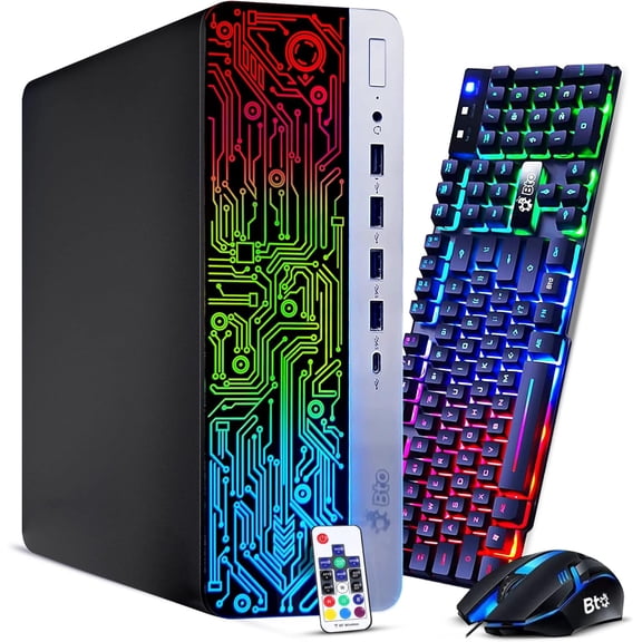 Restored HP G3 ProDesk RGB Gaming Desktop Computer PC Intel i5 6th Gen. Processor, NVIDIA GeForce GT 1030 DDR5, 16GB Ram, 512GB SSD, Gaming Keyboard & Mouse, WiFi, Windows 11 Pro (Refurbished)
