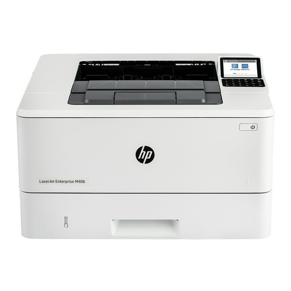 Restored HP LaserJet Enterprise M406dn Monochrome Printer with built-in Ethernet & 2-sided printing (3PZ15A), white