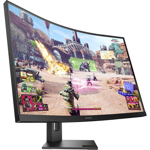 Restored HP OMEN 27" QHD VA LCD Curved Gaming Monitor 1440p, 240 Hz, 16:9, 1ms FreeSync, DisplayPort & HDMI - 35D67AA (Refurbished)