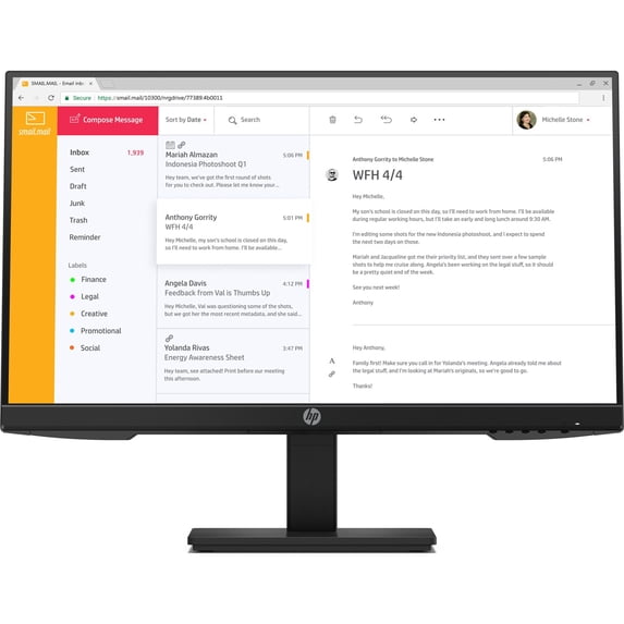 Restored HP P24h G4 FHD Monitor 23.8" FHD (1920 x 1080) 48-75 Hz