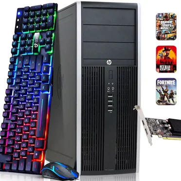 Restored HP Pro/Elite Tower Gaming PC Desktop Intel Quad Core i5-3470 32GB DDR3 Ram, 1TB SSD, BTO RGB Keyboard & Mouse, Nvidia GTX 1660s 6gb DDR6, Window 10 Professional (Refurbished)