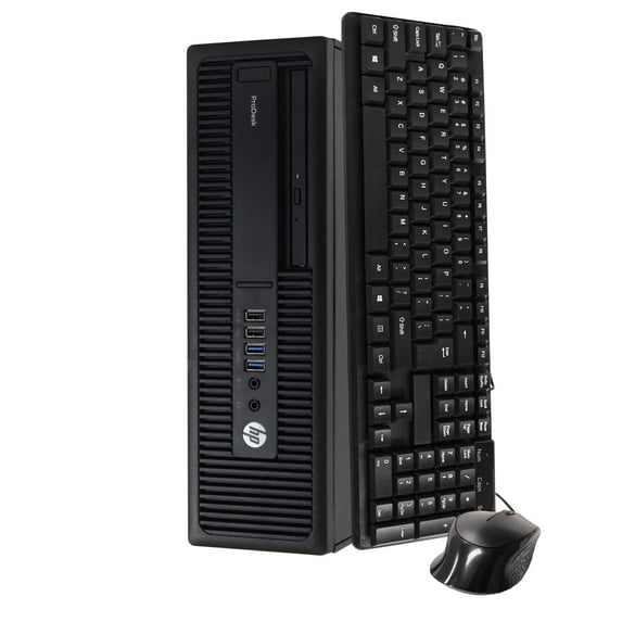 Restored HP ProDesk 600 G2 Desktop Computer, Intel Core i5, 8GB RAM, 2TB HD, DVD-ROM, Windows 10 Home, Black (Refurbished)