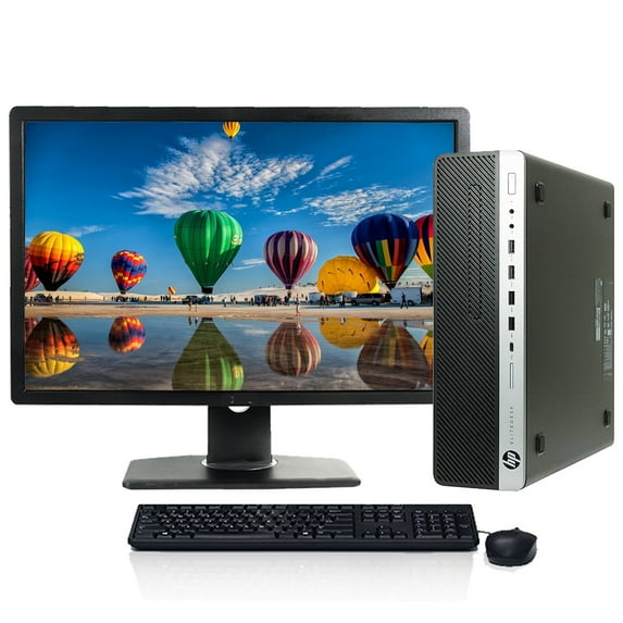 Restored HP ProDesk 600 G3 Desktop Computer Intel Core i5-6500 3.20GHz 8GB RAM 256GB SSD Keyboard and Mouse Wi-Fi 22" LCD Monitor Windows 10 Pro PC (Refurbished)