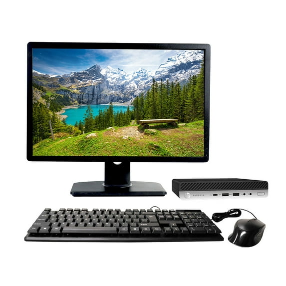 Restored HP ProDesk 600 G3 Micro Desktop Intel Core i5-6500T 2.50GHz 16GB RAM 512GB SSD Keyboard and Mouse Wi-Fi 22" LCD Monitor Windows 10 Pro PC (Refurbished)