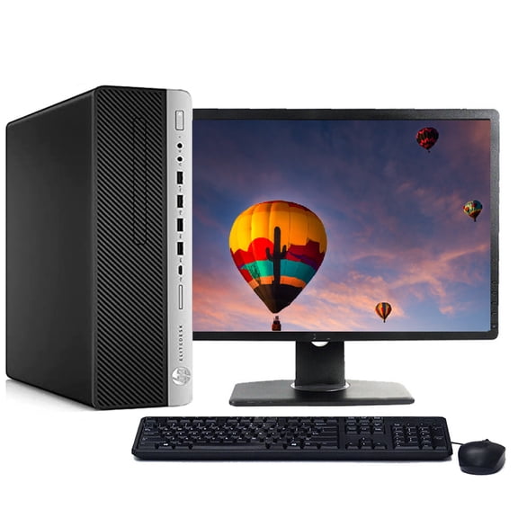 Restored HP ProDesk 600 G4 Desktop Computer | Intel Core i5-8500 (3.0 GHz) | 16GB RAM | 1TB HDD | Windows 11 Pro | Dual 22" LCD (Refurbished)