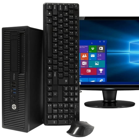 Restored HP ProDesk 600G1 Desktop Computer Bundle with 22" Monitor, Intel Core i5, 8GB RAM, 500GB HD, DVD-ROM, Windows 10 Home, Black (Refurbished)
