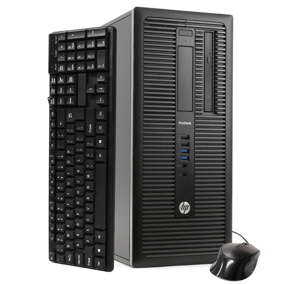 Restored HP ProDesk 600G1 Desktop Tower Computer, Intel Core i5, 8GB RAM, 500GB HD, DVD-ROM, Windows 10 Home, Black (Refurbished)