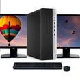 thumbnail image 1 of Restored HP ProDesk G4 Computer Intel Core i5 8th gen 8GB RAM 1TB HDD Windows 11 Dual 22" LCD (Refurbished), 1 of 5