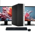 thumbnail image 1 of Restored HP ProDesk G4 Desktop Computer | Intel Core i5 7th Gen | 16GB RAM | 256GB SSD | Windows 10 | Dual 22" LCD (Refurbished), 1 of 5