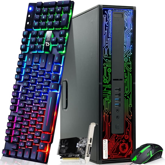 Restored HP ProDesk RGB Gaming PC i7-6700, 16GB Ram 1TB SSD 1TB HDD, Nvidia GeForce GTX 1050ti, BTO RGB Keyboard & Mouse, Windows 10 Professional (Refurbished)