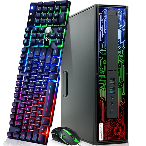 Restored HP ProDesk RGB SFF Desktop PC i5-6500 16GB Ram 256GB SSD Built-in Wi-Fi Bto RGB Keyboard & Mouse, Windows 10 Professional (Refurbished)