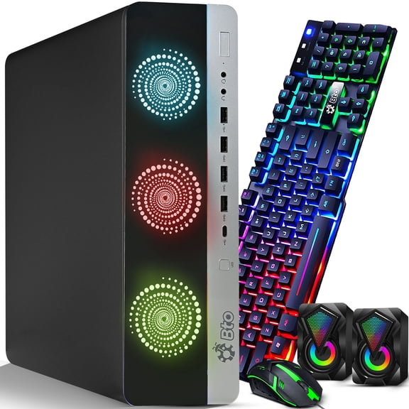 Restored HP RGB SSF Desktop Computer Gaming PC, Intel Core i5-6500 up to 3.60 Ghz, 8GB DDR4 Ram, 500GB HDD,NVIDIA GT 1030, BTO RGB Keyboard & Mouse, Windows 11 Pro (Refurbished)