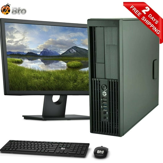 Restored HP SFF Desktop Computer Intel Core i5 1st Gen. 8GB Ram, 1TB HDD, 20" LCD, Keyboard and Mouse, Wi-Fi, Win10 Home PC (Refurbished)
