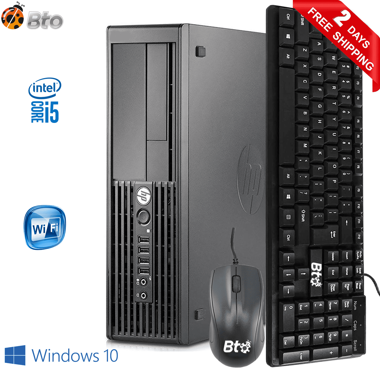 Restored HP SFF Desktop Computer Intel Core i5 1st Gen. 8GB Ram, 500GB