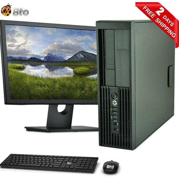 Restored HP SFF Desktop SFF Computer Intel Core i5 2nd Gen. Processor 8GB Ram, 500GB HDD, 20" LCD, Bto Keyboard and Mouse, Bto WiFi Adapter, Windows 10 PC (Refurbished)