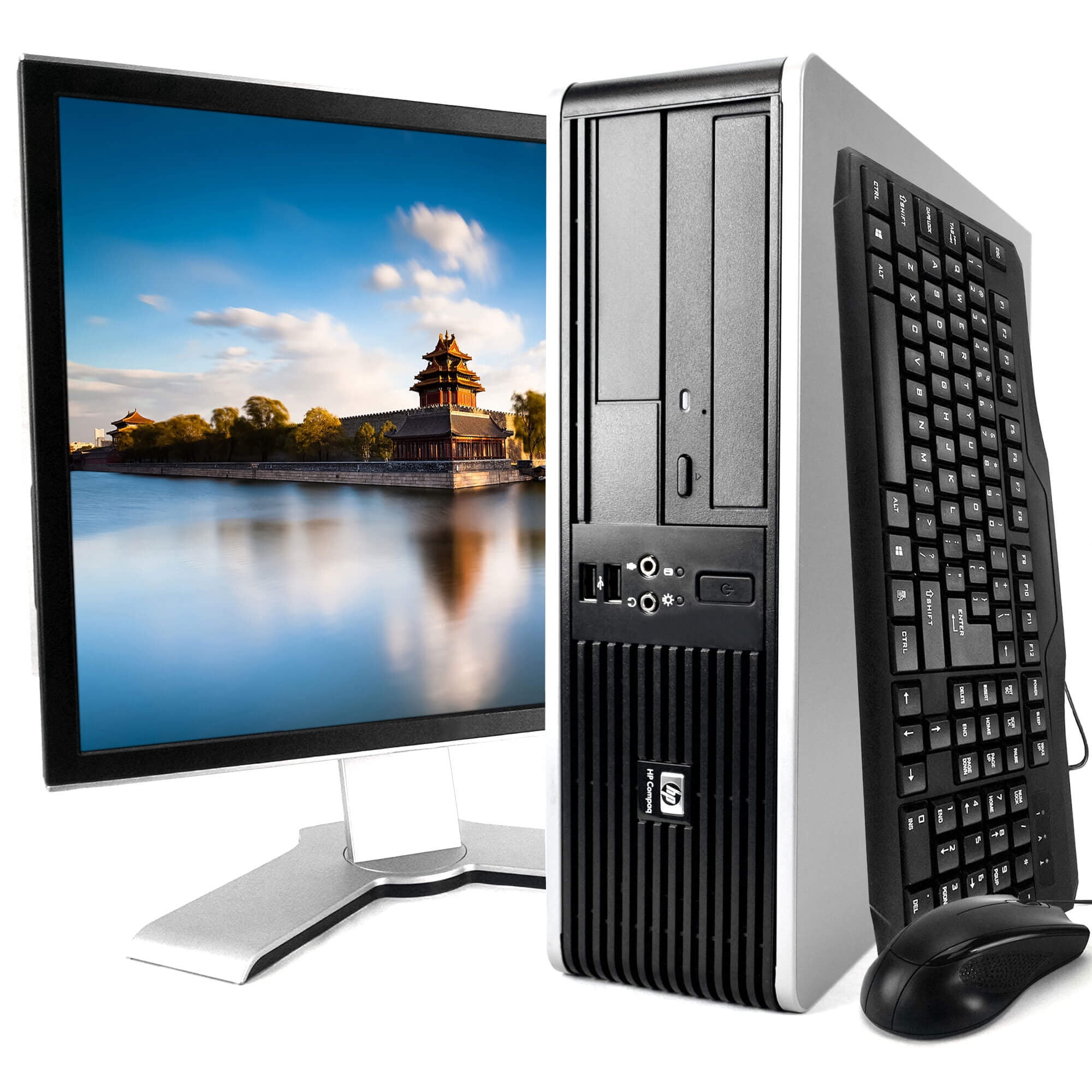 Compaq White Computer Restored HP Silver Compaq 7900 Desktop Intel Core 2 Duo 2.9GHz 8GB RAM ...