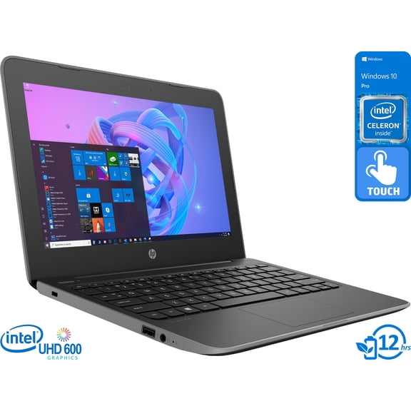 Restored HP Stream 11 Pro G5 Notebook, 11.6" IPS HD Touch Display, Intel Celeron N4000 Upto 2.6GHz, 4GB RAM, 64GB eMMC, HDMI, Card Reader, Wi-Fi, Bluetooth, Windows 10 Pro (6PP55UT) (Refurbished)