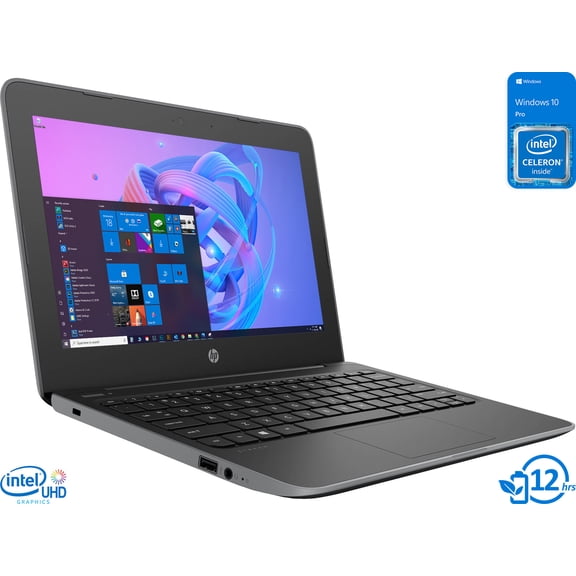 Restored HP Stream Pro 11 G5 Notebook, 11.6" HD Display, Intel Celeron N4000 Upto 2.6GHz, 4GB RAM, 64GB eMMC, HDMI, Card Reader, Wi-Fi, Bluetooth, Windows 10 Pro (5VR92UT) (Refurbished)