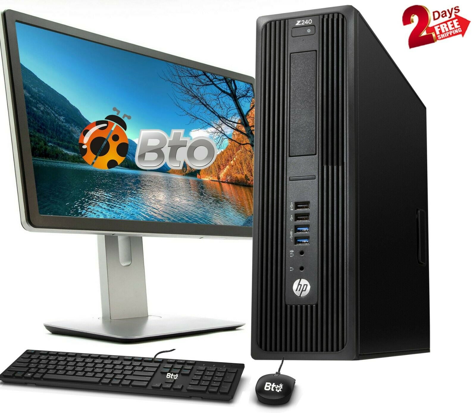 デスクトップPC i5 240GB+500GB 8GM Office2024 Hp Desktop Computer SF & TWO 22