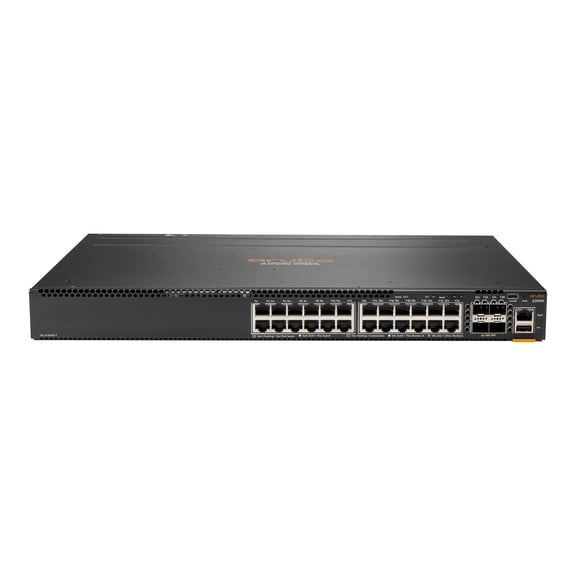 Restored HPE Aruba 6300F - Switch - L3 - managed - 24 x 10/100/1000 + 4 x 1 SFP56 (uplink / stacking) - front and side to back - rack-mountable (Refurbished)